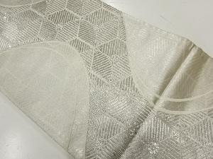 アンティーク　流水に亀甲・若松模様織出し袋帯（材料）